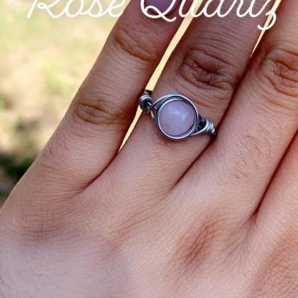 Silver Wire Wrapped Gemstone Rings With Your..